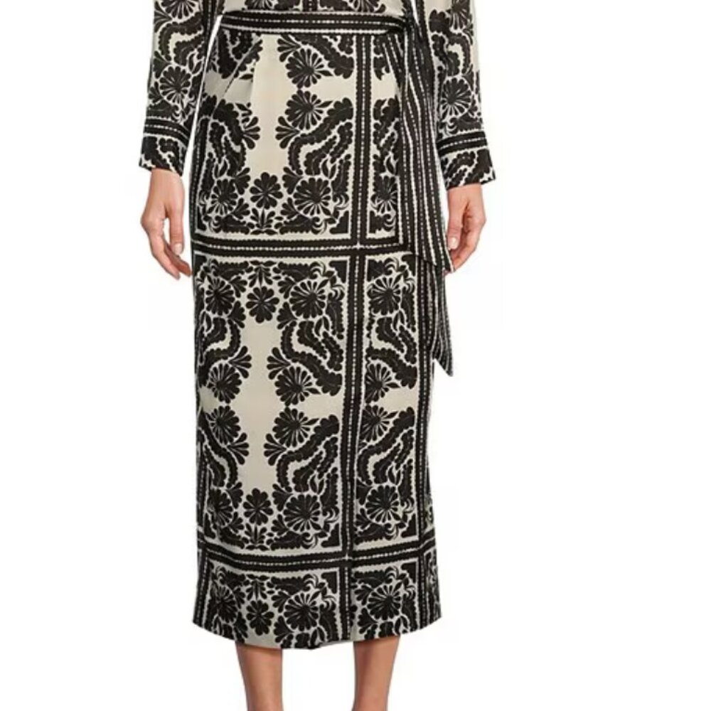 Antonio Melani, Clio Printed Satin Coordinating Wrap Midi Skirt